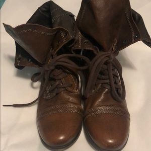 Steve Madden brown combat boots